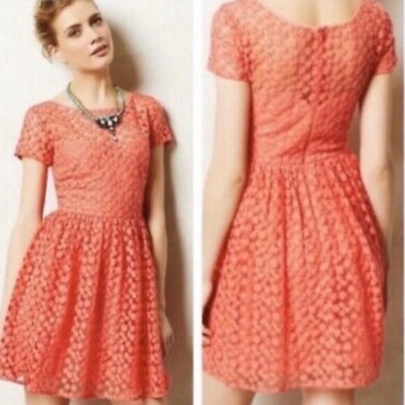 Anthropologie Artelier Nicole Miller Floral Lace Dress - Picture 12 of 14